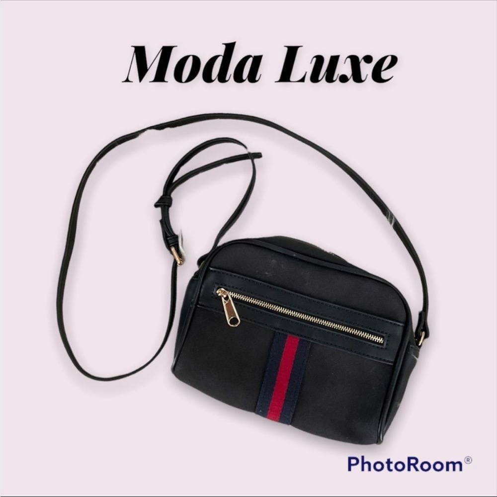 Moda Luxe Striped Zipper Purse
